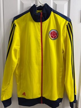 adidas Colombia FCF Yellow and Navy Athletic Track Jacket